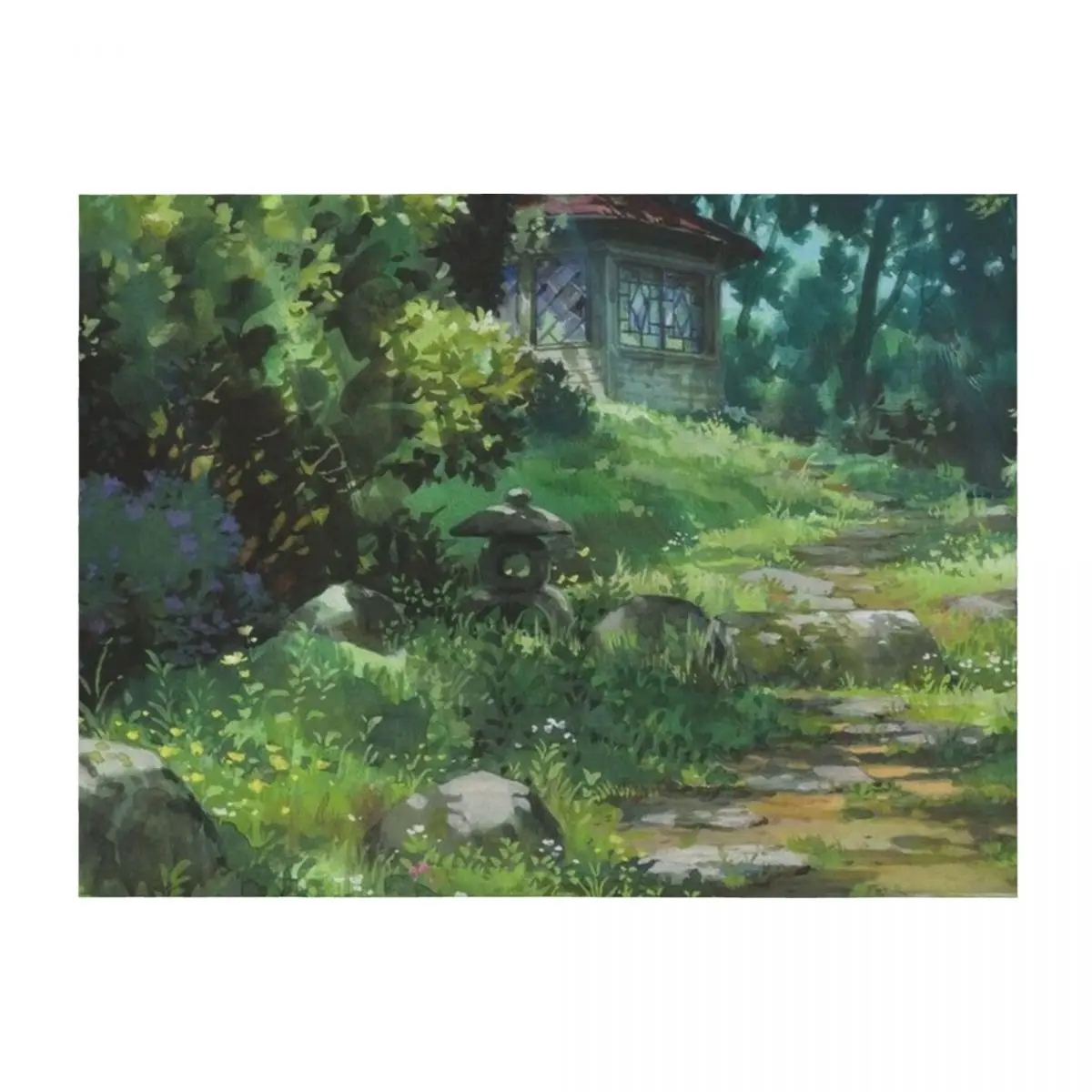 

Anime Magical Forest Scenery Throw Blanket manga Sofa Throw Sofa Extra Large Throw Blankets
