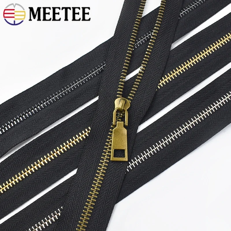 2/5meters 5# Fém zippers Magnószalag vel Zsip Húzóerő Sliders számára ruhák Zsák Ruha Összevarrás javító kits decorativa Materiális kiegészítők