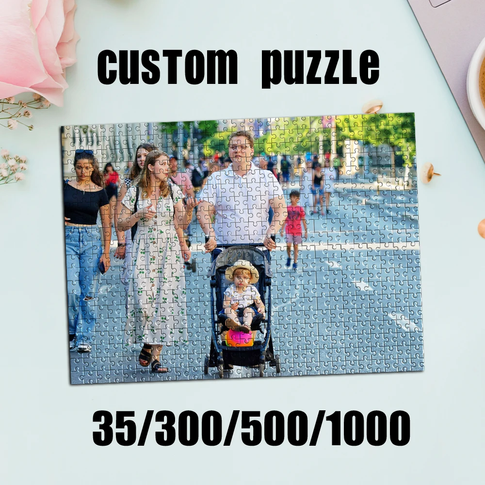 35/300/500/1000pcs Personalized Custom Photo Puzzle family photo Customize Jigsaw Gifts Family Educational Toys
