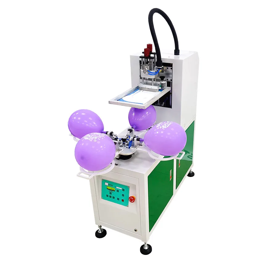 1 Color Balloon Screen Printing Machine with 4 Station