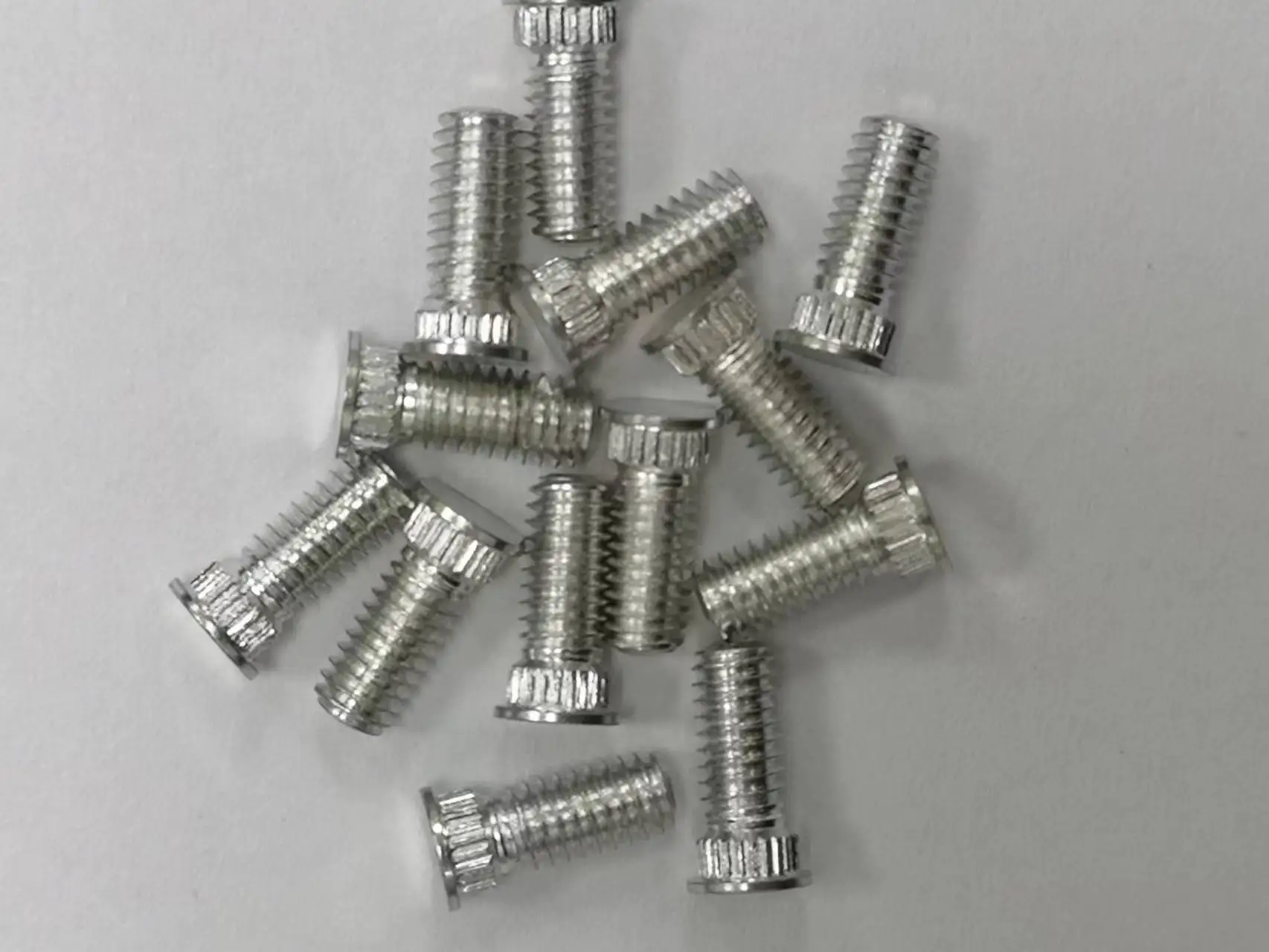 KFH-440-12ET  Broaching Studs,Brass ,Electro-Plated Bright Tin,Min.Sheet Thickness1.53mm,Hole Size In Sheet3mm