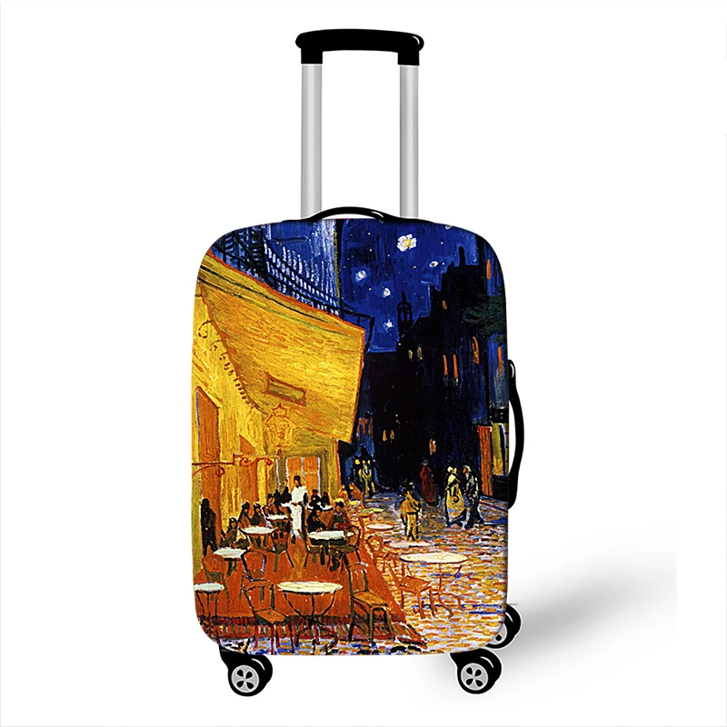 Oil Painting Starry Night / Water Lilies / Tears Kiss Luggage Cover for Travel Van Gogh Gustav Klimt Claude Monet Suitcase Cover