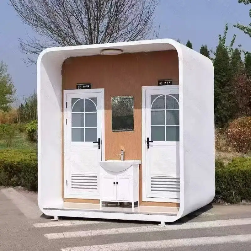 Modern Detachable Outdoor Mobile Toilet Shower Rental Eco-Friendly Steel Sandwich Panel for Office Building Hospital School Park