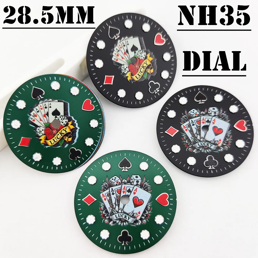 

28.5mm Man's watch dial NH35 dial DIY logo custom creative icon dial suitable for SKX007/7S26/NH36/NH35 Automatic movement