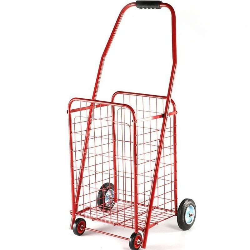 Stair Climbing Shopping Cart Grocery Trolley with Wheels Foldable Trailer Luggage Handcart Portable Vegetable Organizer Carts