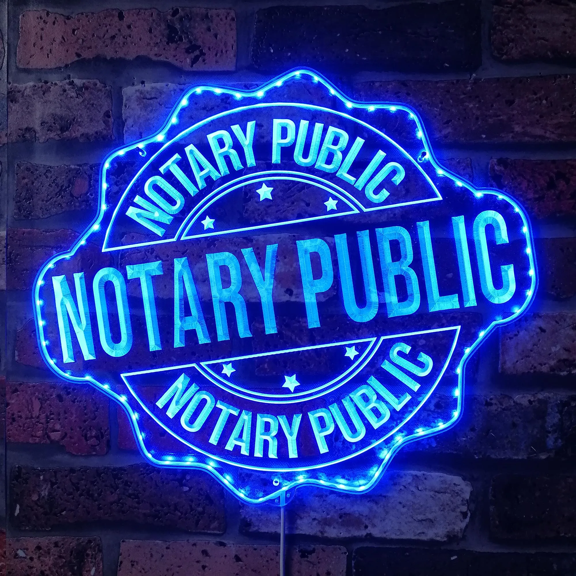 Notary Public Service RGB Dynamic Glam LED Sign st06-fnd-i0272