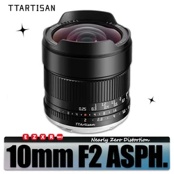 TTArtisan-APS-C de 10mm F2 ASPH, lente gran angular de 105 ° para fotografía de cámara Sony E Fujifilm XF Nikon Z Canon EOS R M43, montaje