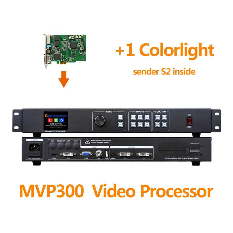 

2024 High quality USB Led Video wall Processor MVP300 With Sending Card S2 for full color led panel Event Stage Wedding