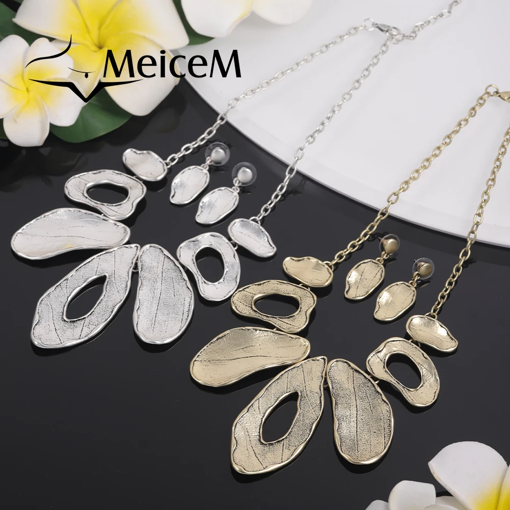 MeiceM Vintage Geometric Chokers Enamel Luxury 2000s Aesthetic Chain Jewelry Streetwear Men Gift Accessories Necklaces for Women