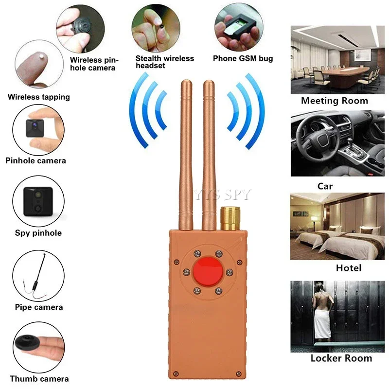 كاميرا خفية صغيرة سرية كاشف كاميرا أدوات مكافحة التجسس جهاز التجسس مكتشف RF إشارة لتحديد المواقع المقتفي كشف الأمن حماية