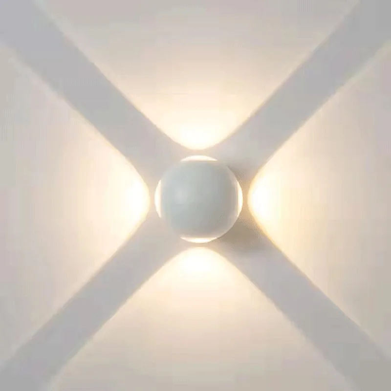 Round outdoor wall lamp Outdoor courtyard wall lamp Door entrance door Double head led Creative waterproof corridor lamp