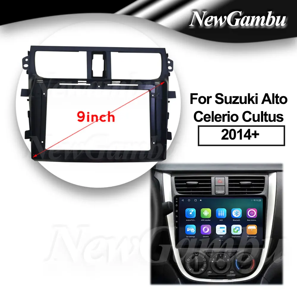 9 inch Car Fascia Frame For Suzuki Alto Celerio Cultus 2014+ Frame Or Cable Android Screen Android Dash Panel Frame Fascias