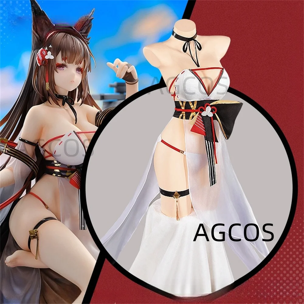 

AGCOS Azur Lane IJN Amagi Cosplay Costume Woman Ver. IJN Amagi Halloween Uniforms スクール Swimsuits Clothes Cosplay