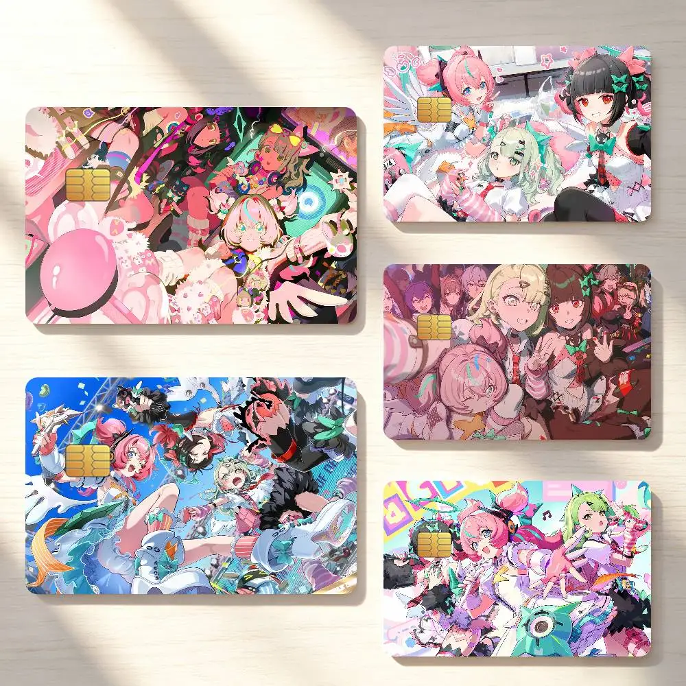 Zenless Zone Zero Angels of Delusion Credit Card Sticker Waterproof Anti-Scratch 4PCS Bank Debit Traffic Cover Decoration