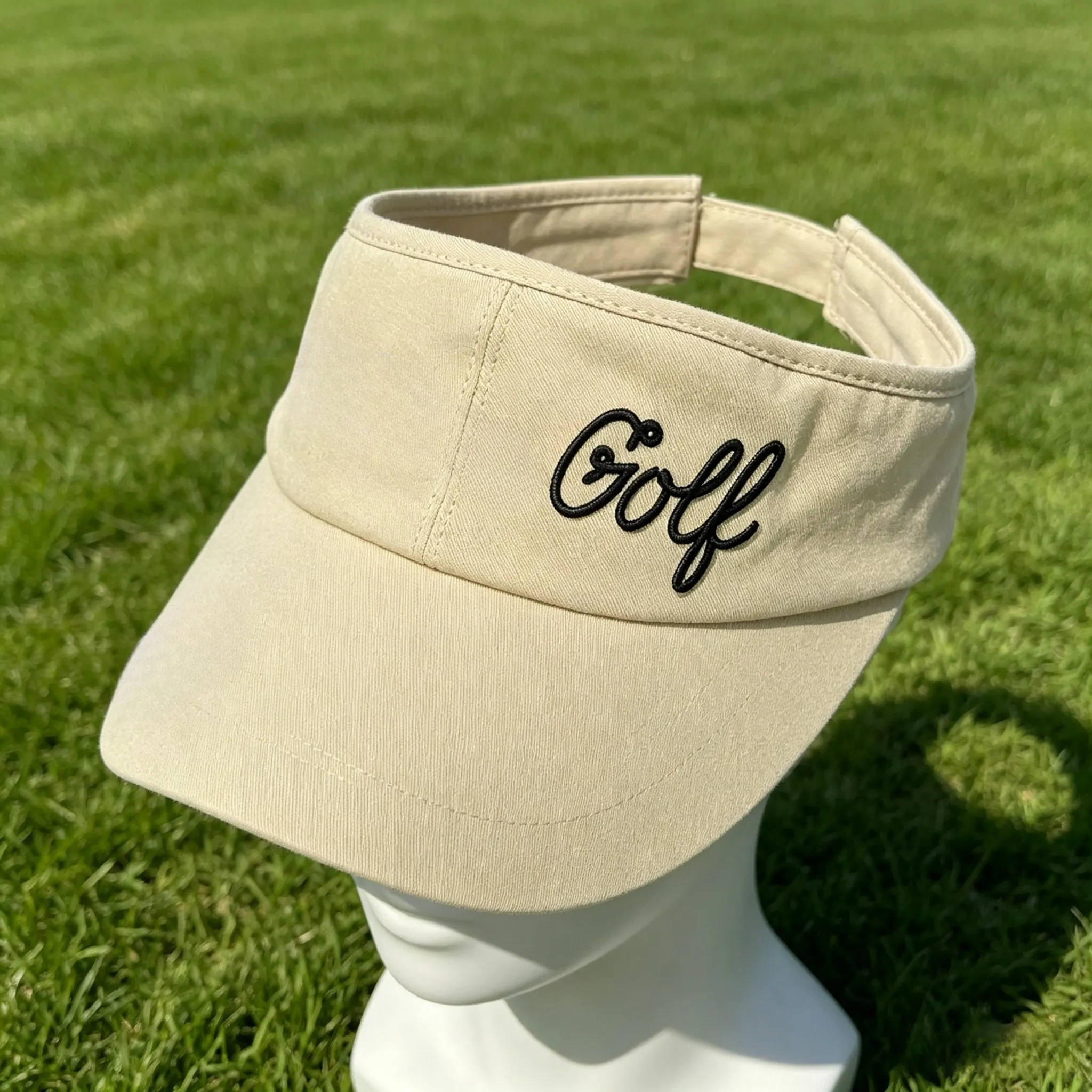 Unisex Casual Golf Visor Hat, UV Protection Wide Brim Empty Top Cap, Adjustable Breathable Sun Hat for Outdoor Golf Sports