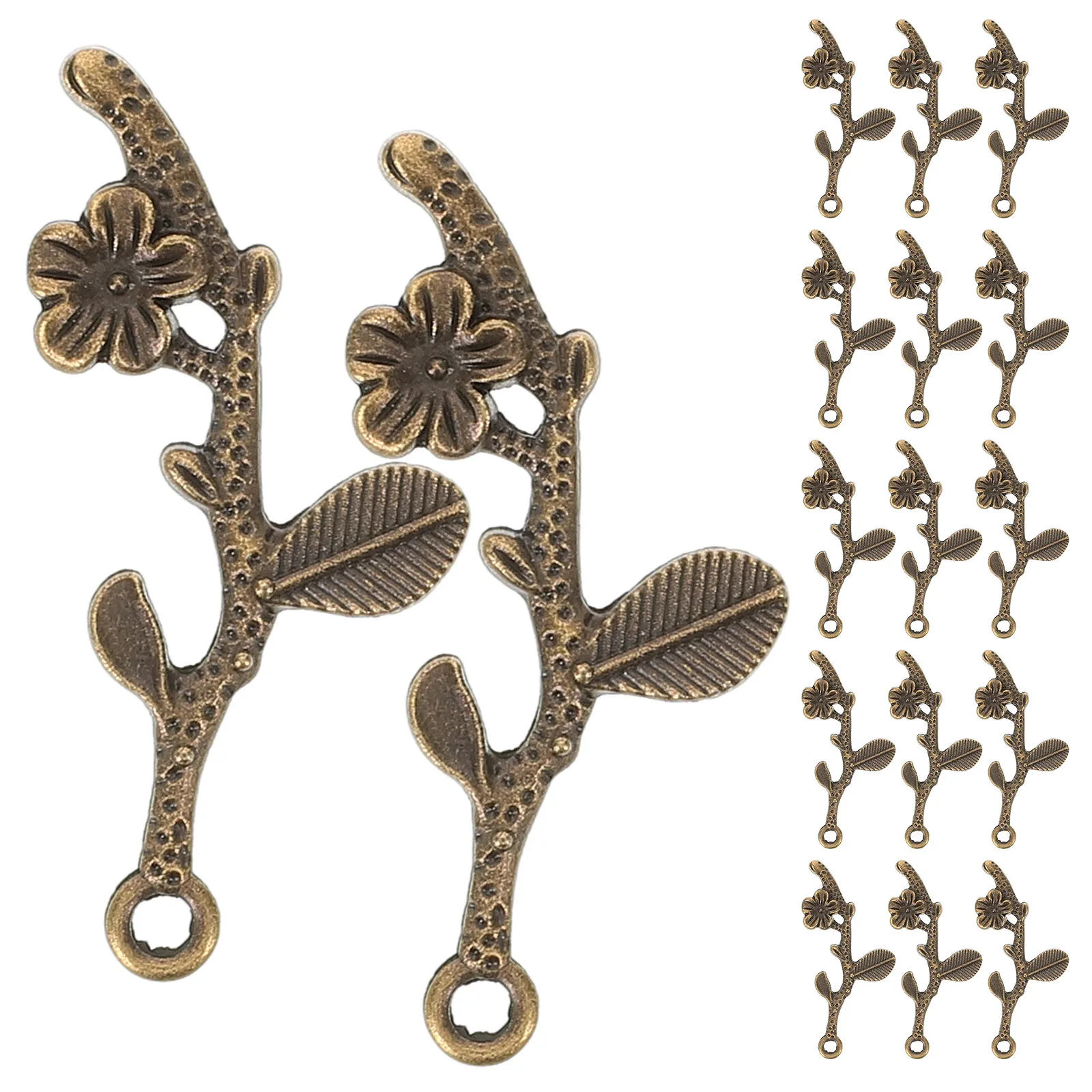 

50Pcs Metal Tree Branch Charms Retro Vintage Hanging Pendants for DIY Jewelry Craft Branch Charms for Jewelry Making
