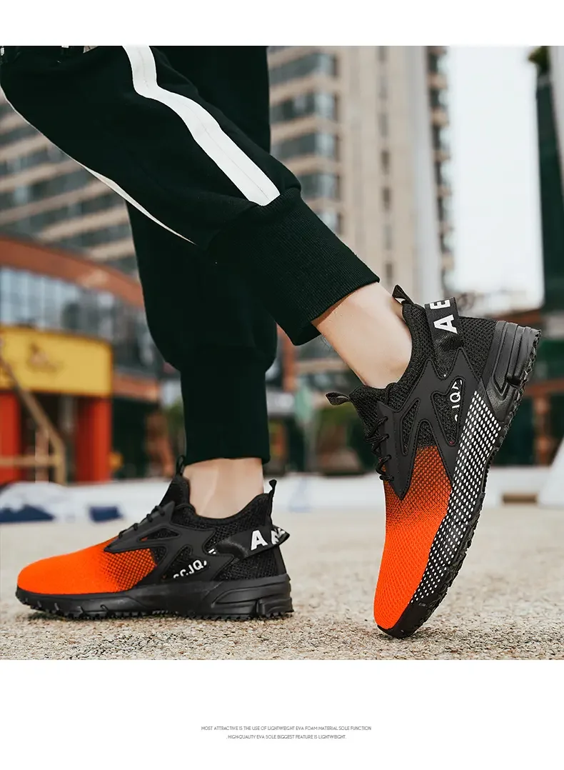 Professional Running Shoe For Men Lightweight Breathable Man Designer Sneaker Lace-Up Male Outdoor Sport Tennis Shoes