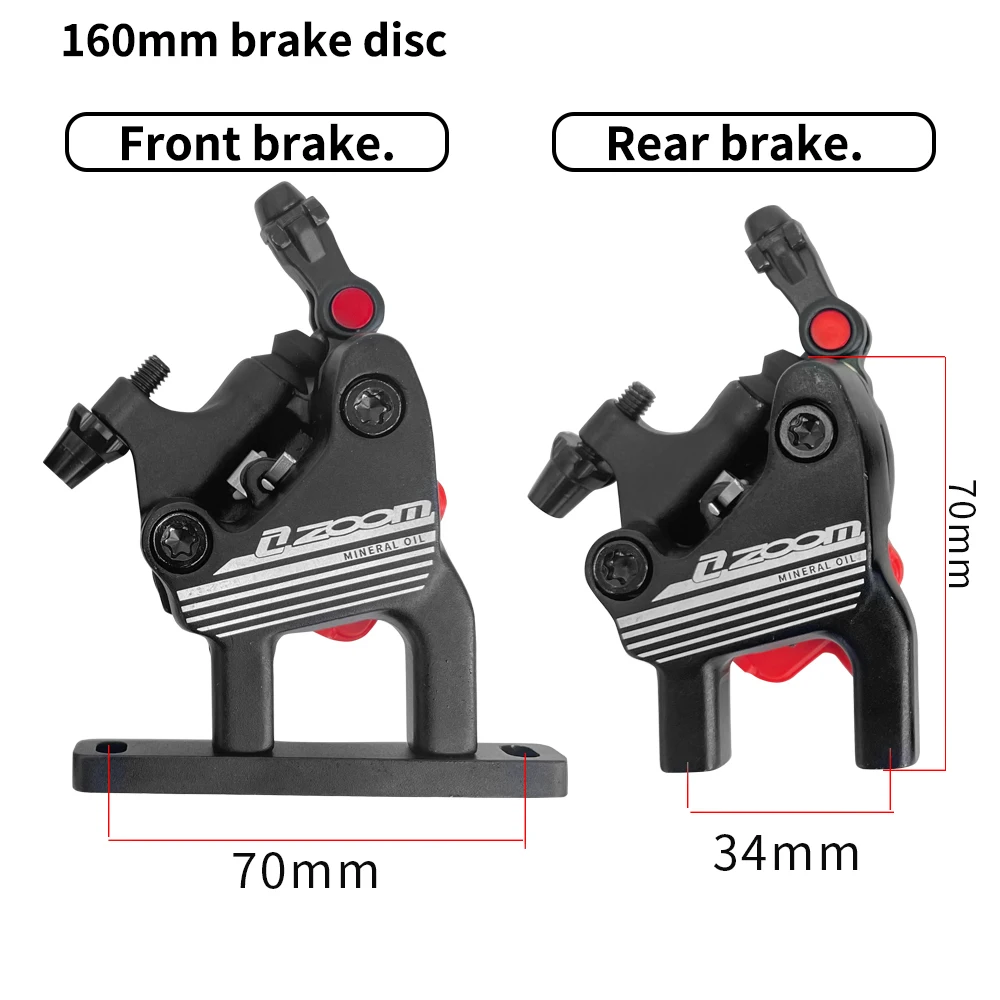ZOOM HB108 Road Bike Hydraulic Brake Cable Pull Caliper Disc Brake Line Pulling Oil Pressure 140mm 160mm Bicycl Accessories image 5