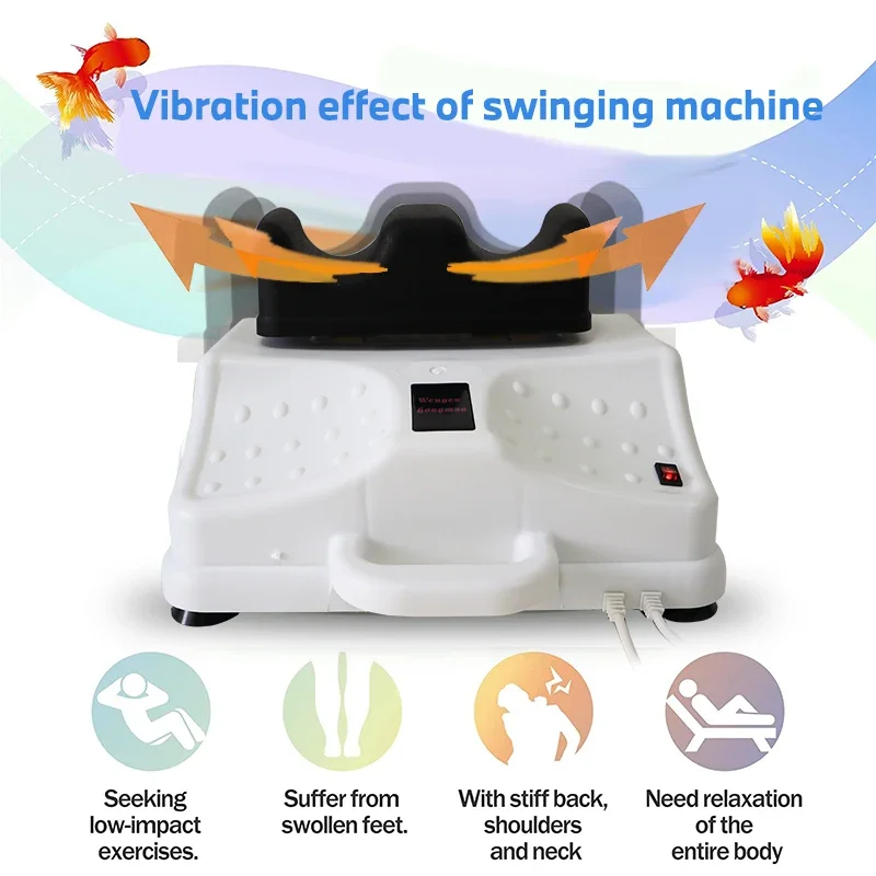 LegFoot Physiotherapy Rocking Massager Cervical Lumbar Waist Passive Traction Speed Electric Spine Swing Machine Relieve Fatigue