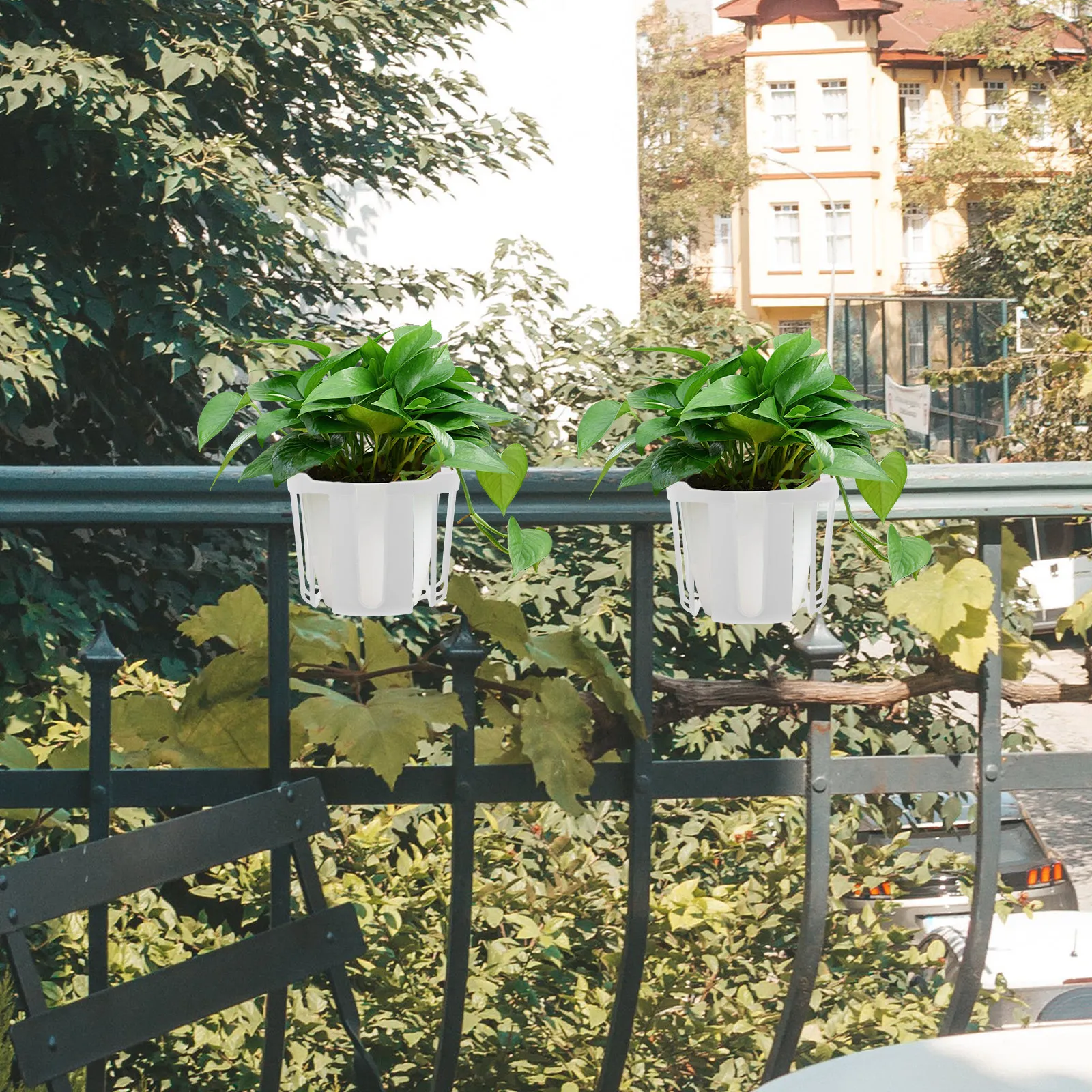 

4Pcs Rustic Wall Mounted Planter Basket for Orchids Air Plants Hanging Flower Pot Indoor Outdoor Balcony Kitchen Patio