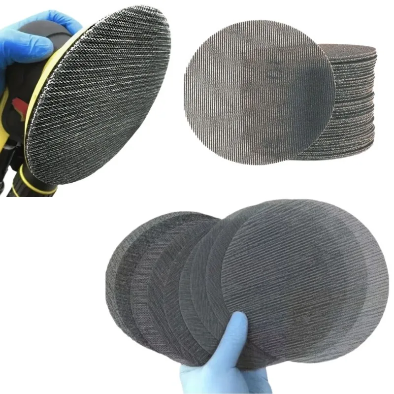 

9pcs 5" 80 Grit Mesh Screen Sandpaper, Dry Sanding, Wall Renovation, Paint Removal