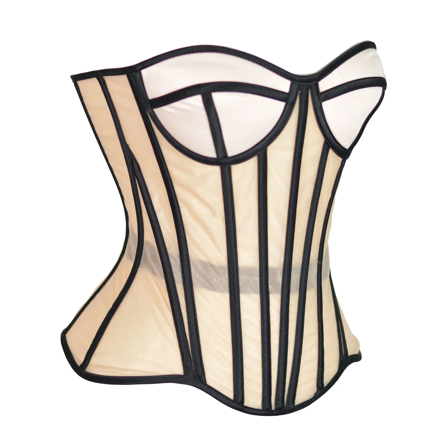 Perfect Bustier Corset for Wedding OVERBUST Mesh Corset Top Lace up Corset Bra Body Shaper Shapewear Compression Waist Trainer