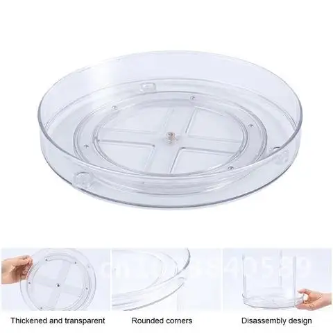 Seasoning Holder Spice Organizer Cosmetic Storage Rack Condiments Home Supplies Storage Rack Turntable Transparent