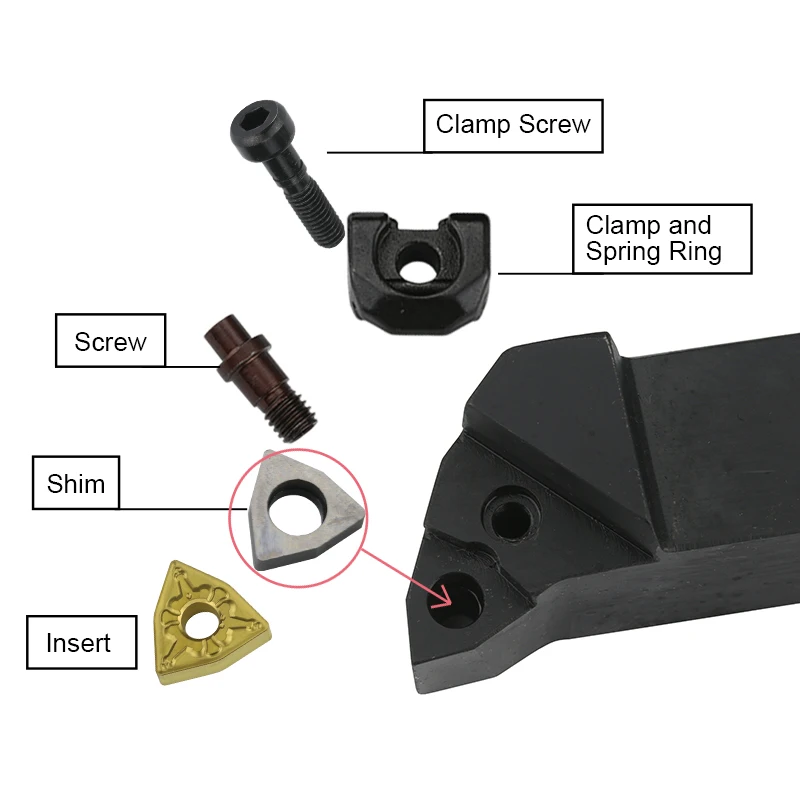 10 Uds. Asiento de cuña de carburo MC / MW /MT/ STM / MV accesorios de almohadilla de inserción de aleación para portaherramientas de torneado torno CNC