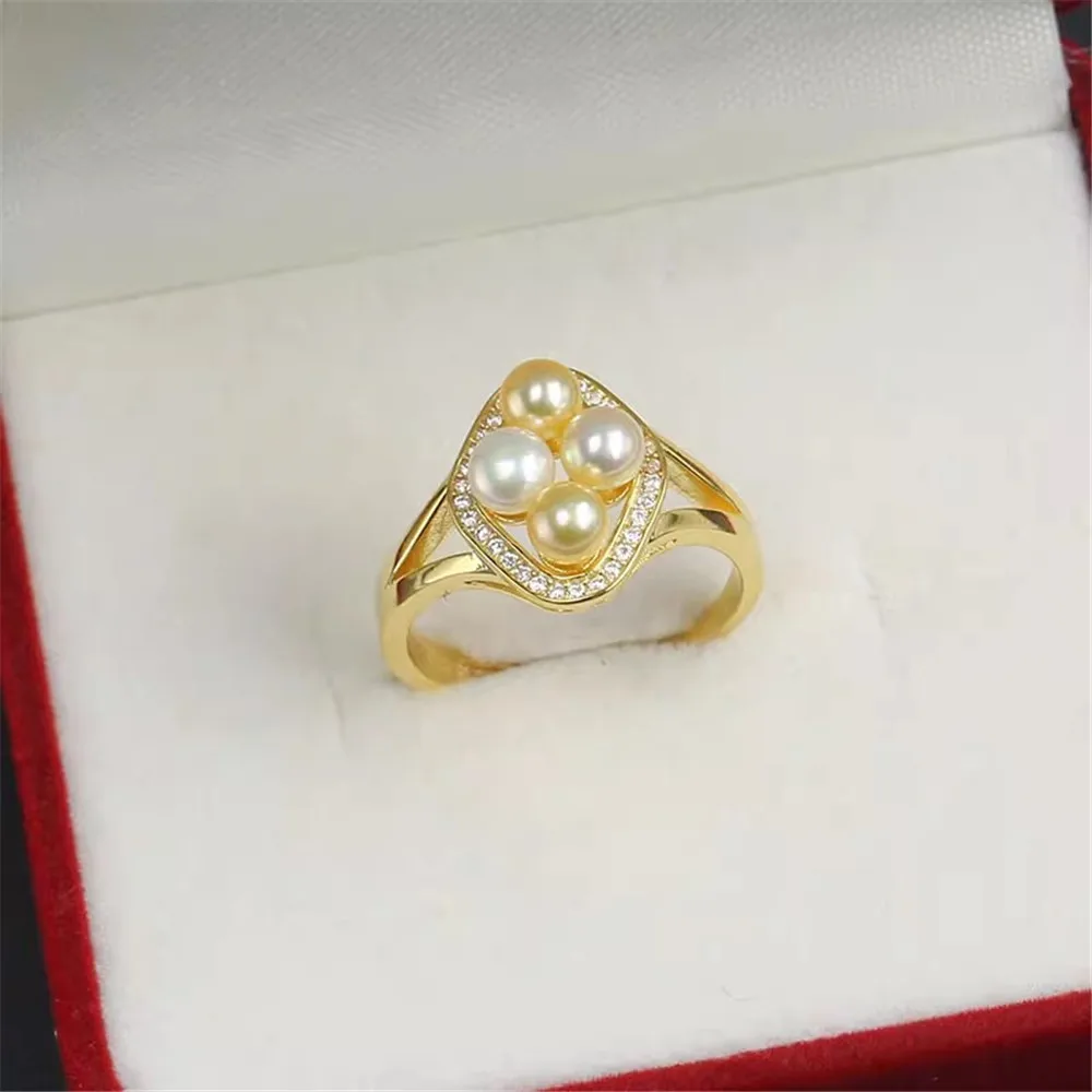 

Solid S925 Sterling Silver Pearl Ring Settings Findings & Accessories for Jewelry Making Bulk Wholesale Craft Supplies No Pearl
