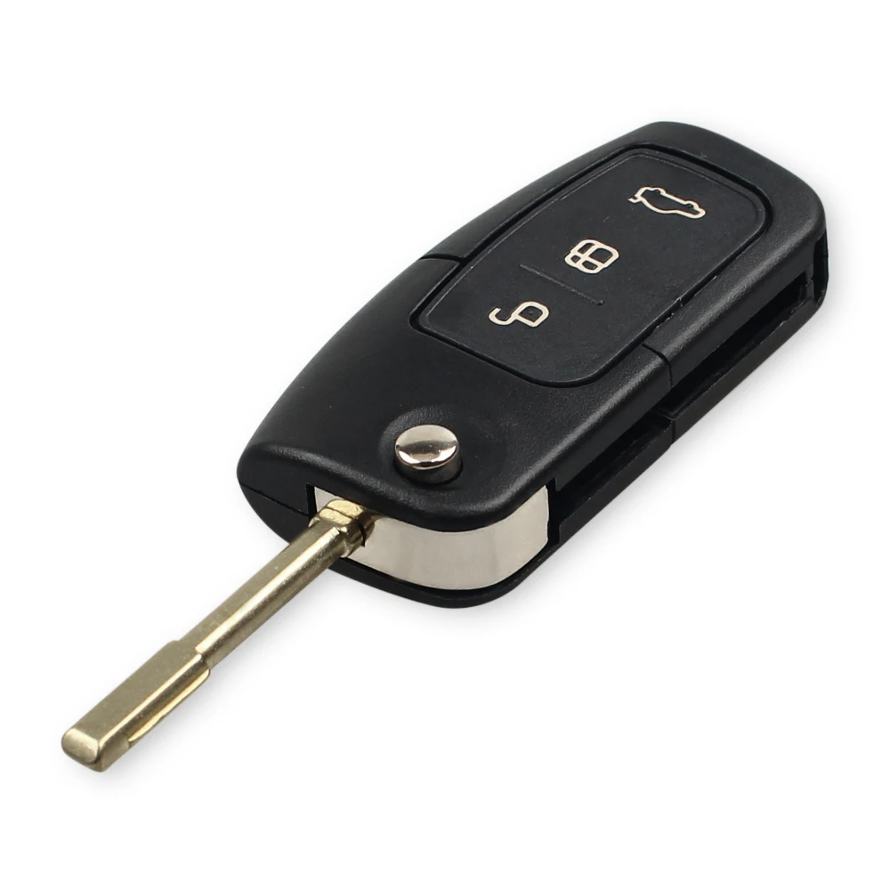 KEYYOU HU101/FO21 For Ford Fusion Focus Mondeo Fiesta Galaxy HU101 Blade Vehicle Flip Key 4D60/4D63 Chip 433MHZ DIY Remote Key