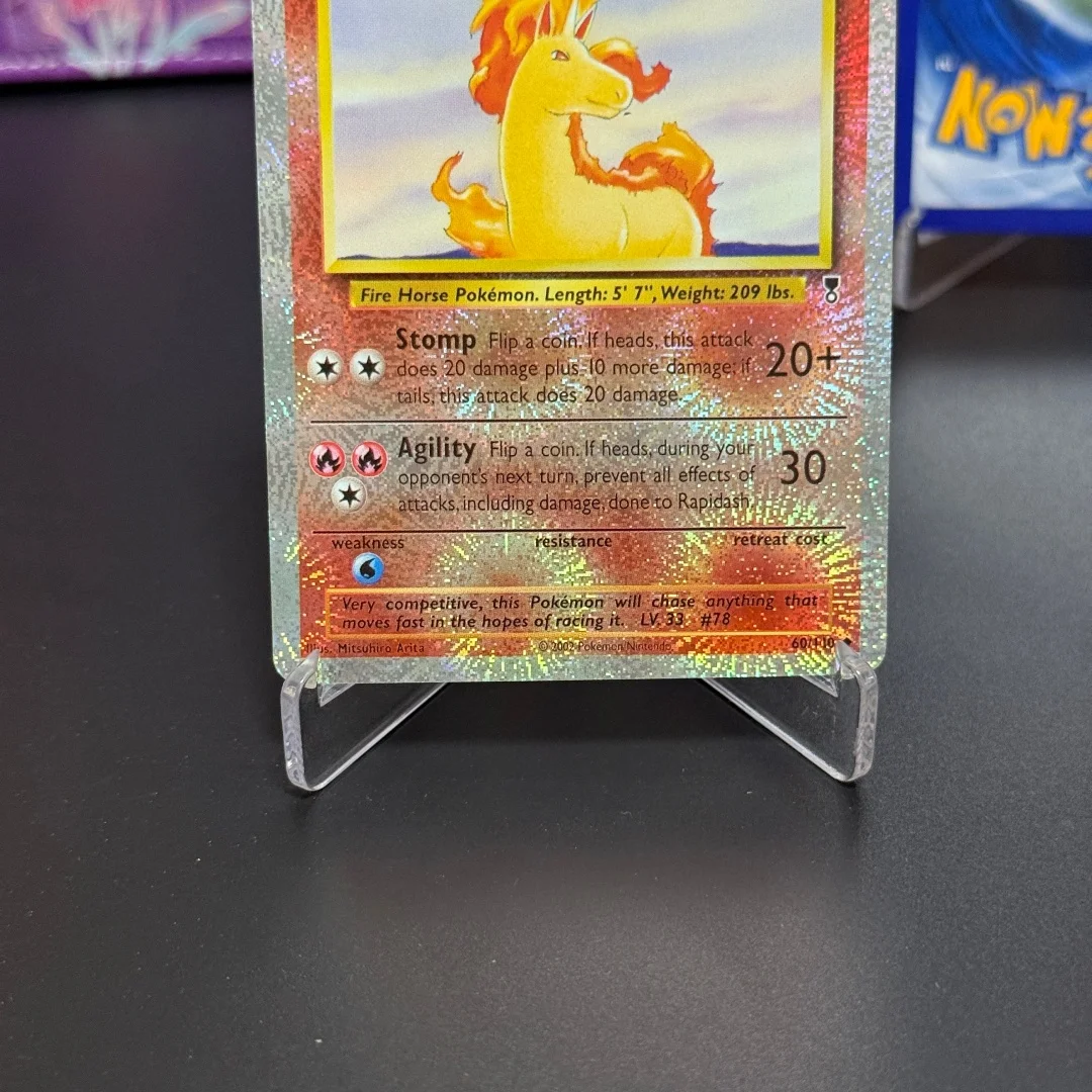 TCG English Rapidash Collection Cards #060 2002 Legendary Collection Fire Reverse Holo Foil Cards Diy Proxy view 5