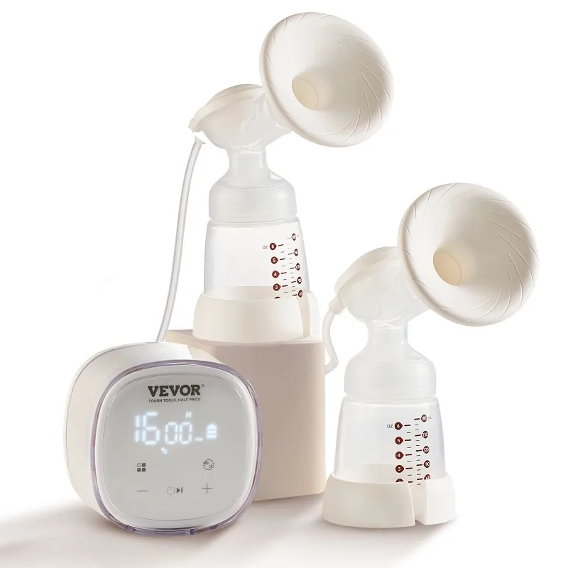 

Breast Pump Portable 2800mAH Rechargeable Double Electric Breast Pumps Anti-Backflow Breastfeeding Pump w/ LED Display