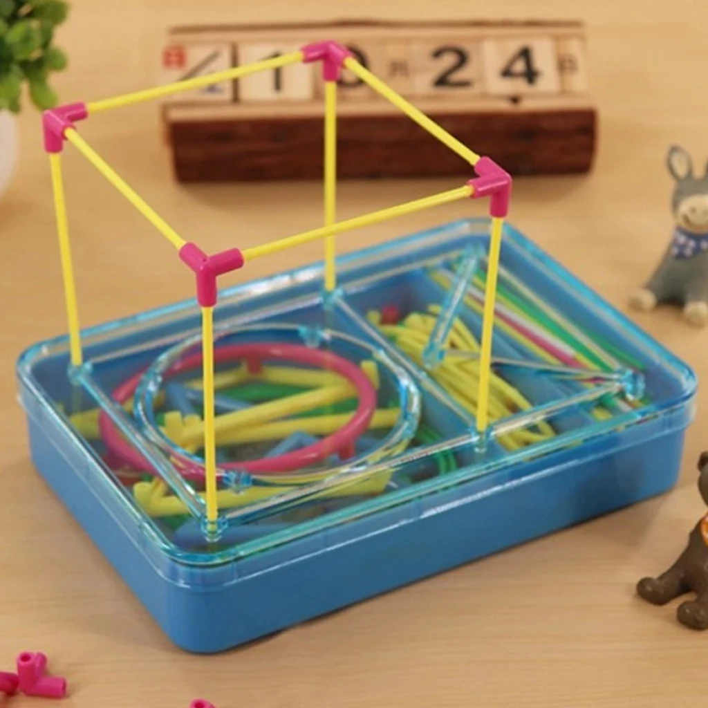 Scatola di fai da te modello geometrico 3D giocattolo educativo matematico per bambini - aiuti educativi per la geometria giocattolo per l'apprendimento set di manipolatori matematici