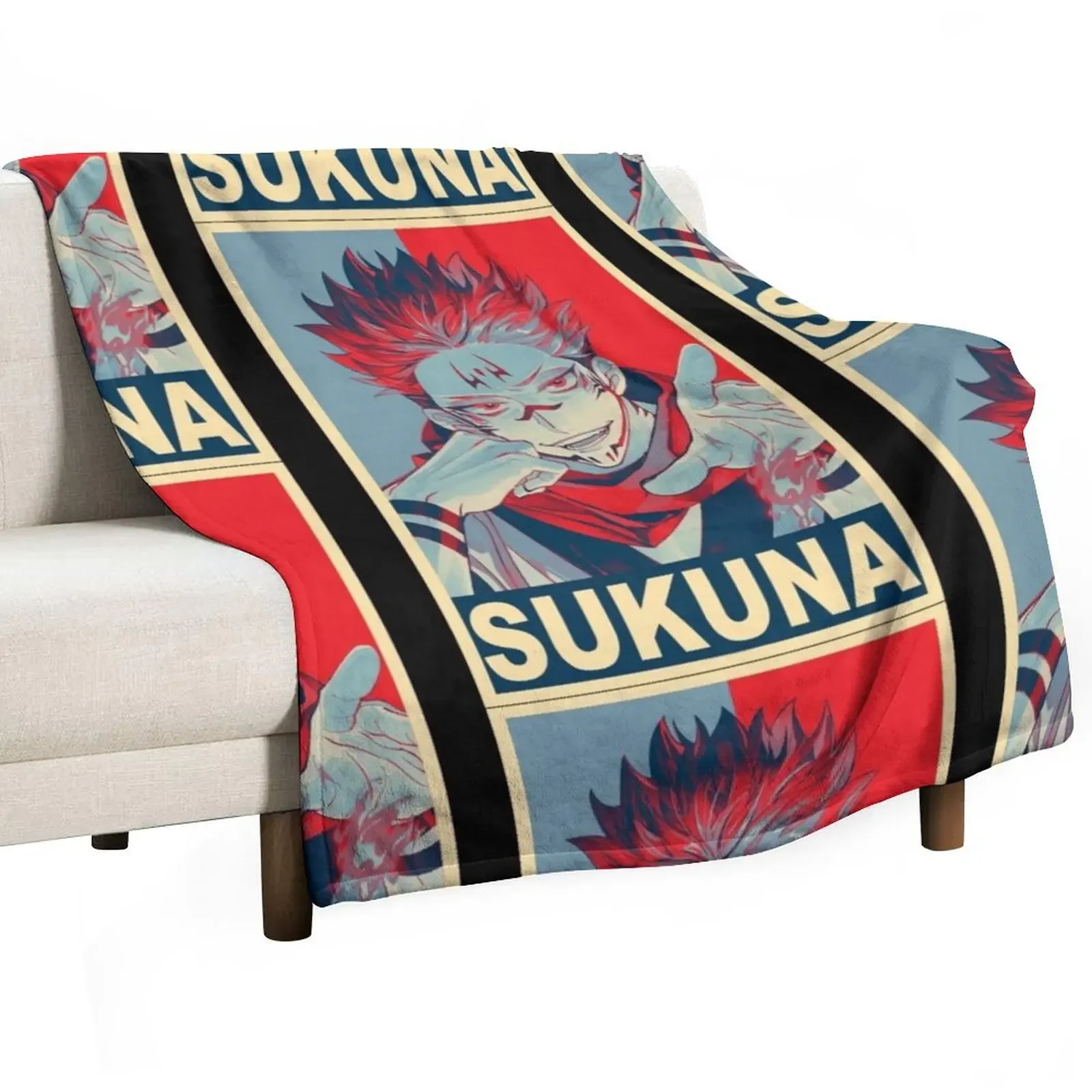 Sukuna - Poster Throw Blanket Sofas Summer Beddings Plaid Blankets