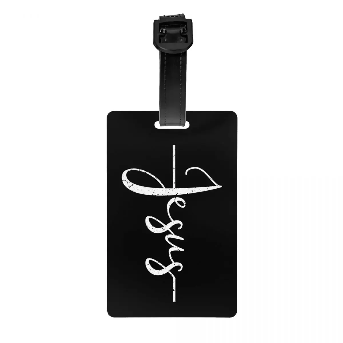 Custom  Christ On The Cross God Luggage Tag With Name Card Christian Privacy Cover ID Label For Travel Bag Suitcase