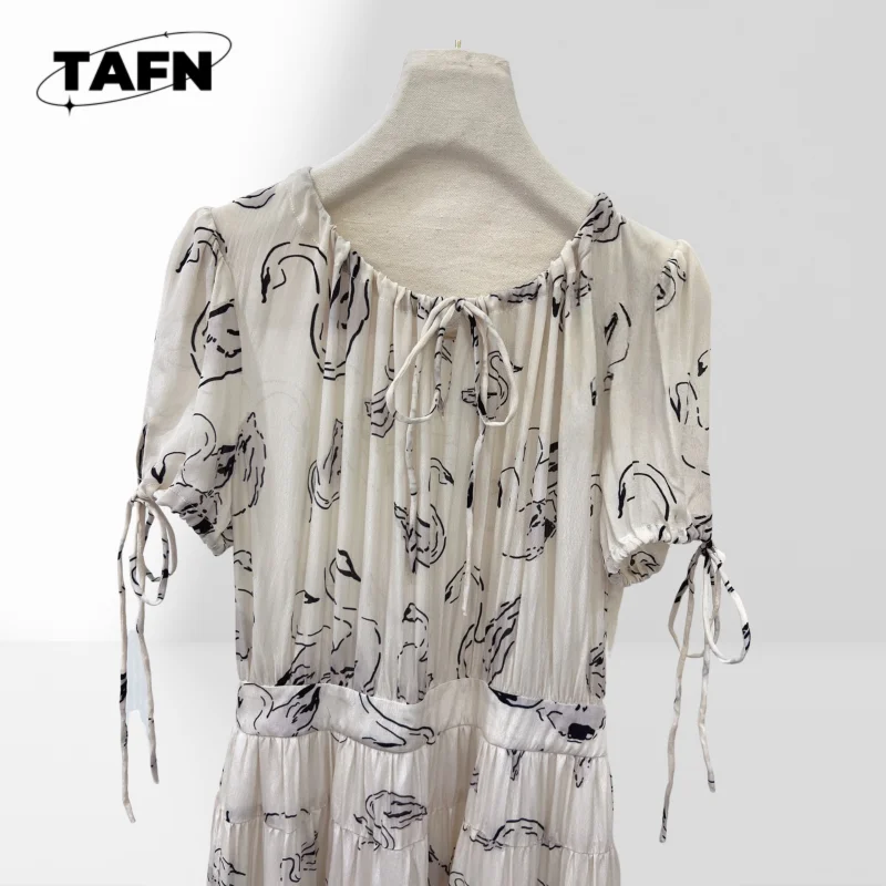 Vestido de balanço de seda oversized bonito temperamento tendência confortável high street versátil simples macio e elegante ag2318