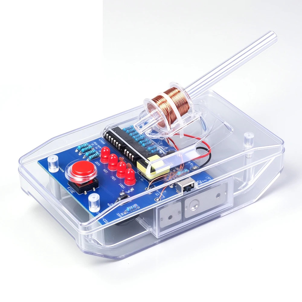 DIY Electromagnetic Cannon Electronics Kit NE555 High-Voltage Boost Circuit Board Soldering Practice Components