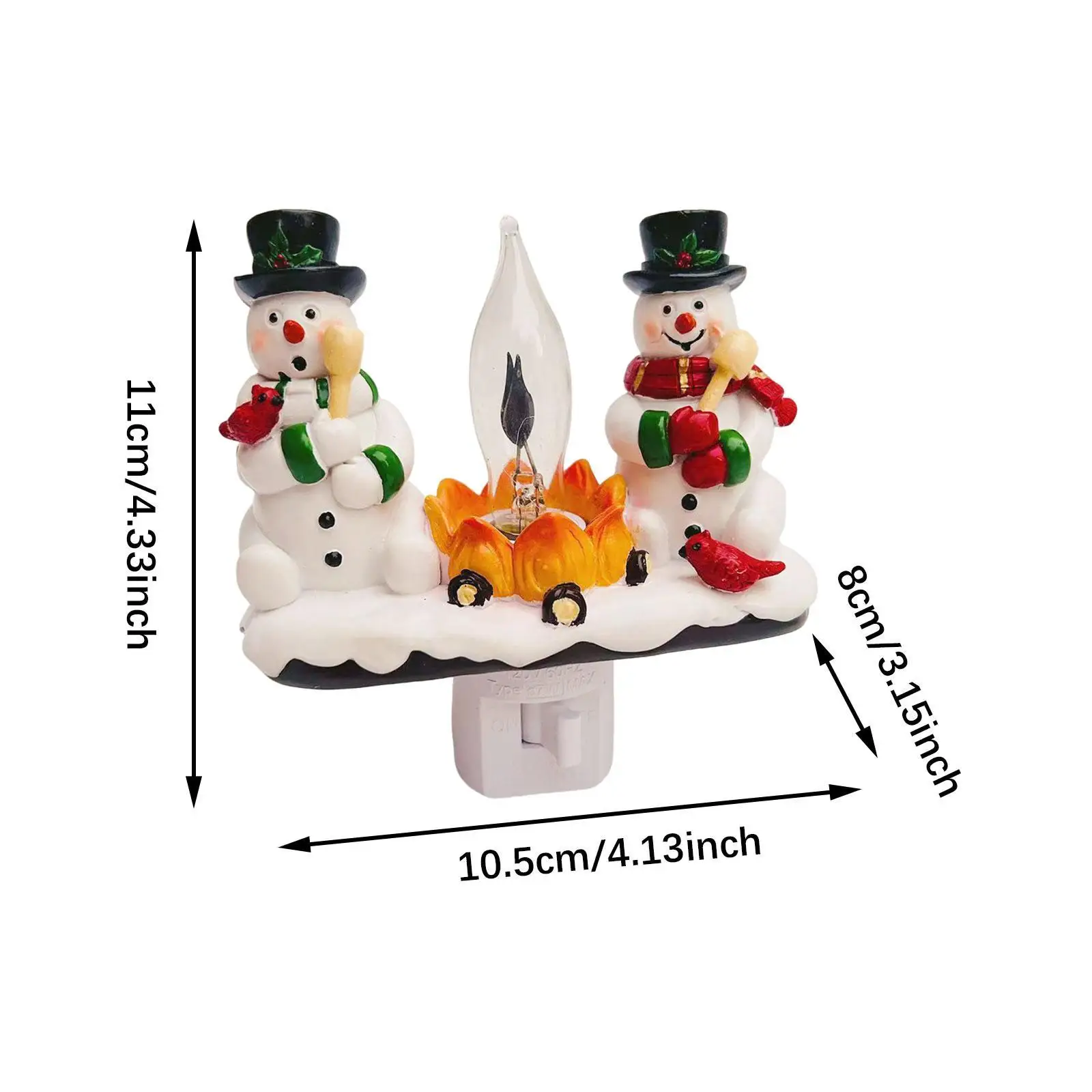 قم بتوصيل الإضاءة الليلية في ضوء الحائط، وإضاءة ليلية صغيرة لعيد الميلاد