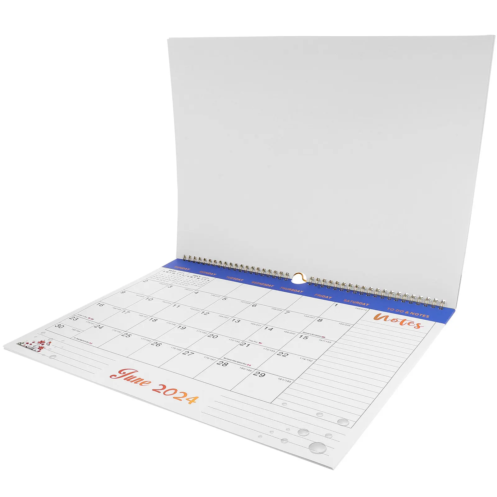 

Monthly Wall Calendar Hanging Planner Clear Printed Layout Smooth Surface Daily Memo Space for Office Home Use Delicate Design