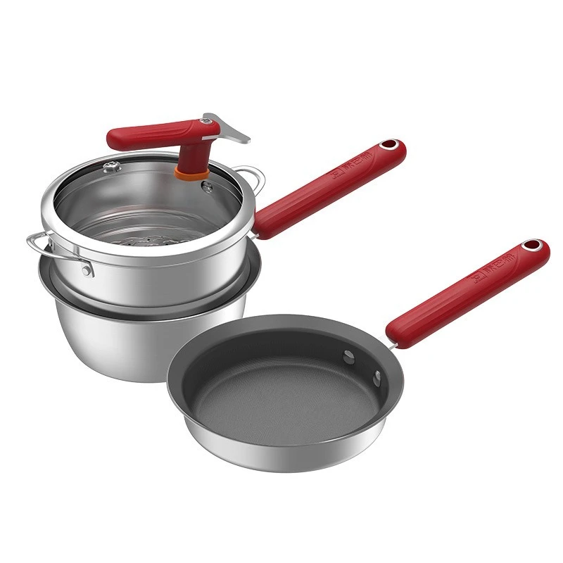 

Titanium shield small milk pot baby special complementary food pot baby frying integrated small soup pot non-stick pan