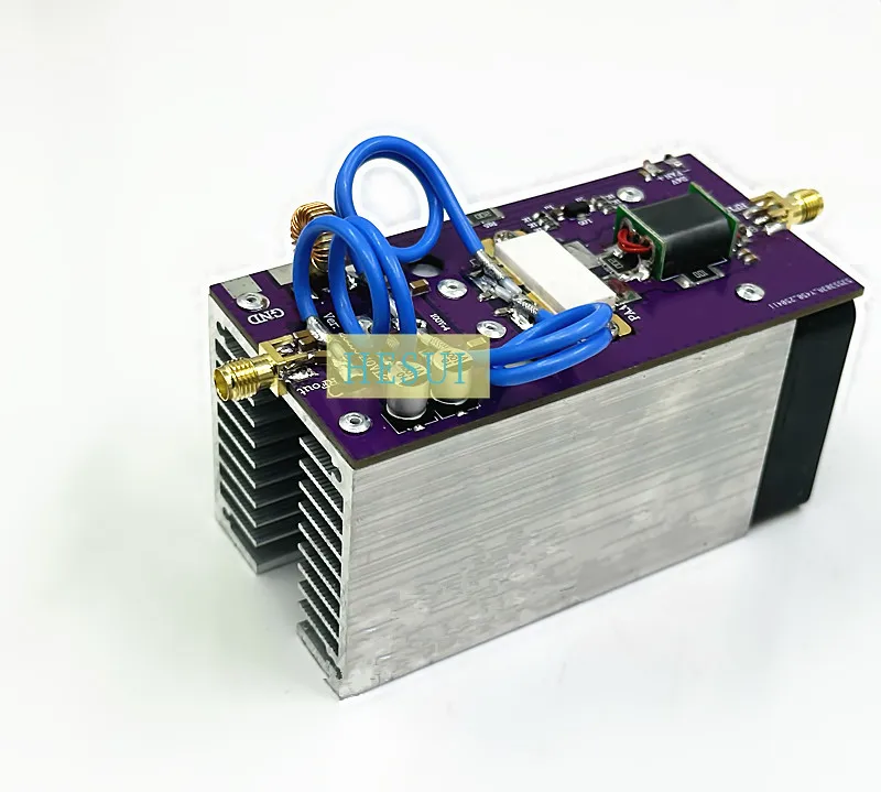 100W 70MH-110MHz 100MHz module RF power amplifier module FM power amplifier Module FM amplifier board with CNC Al heatsink & Fan