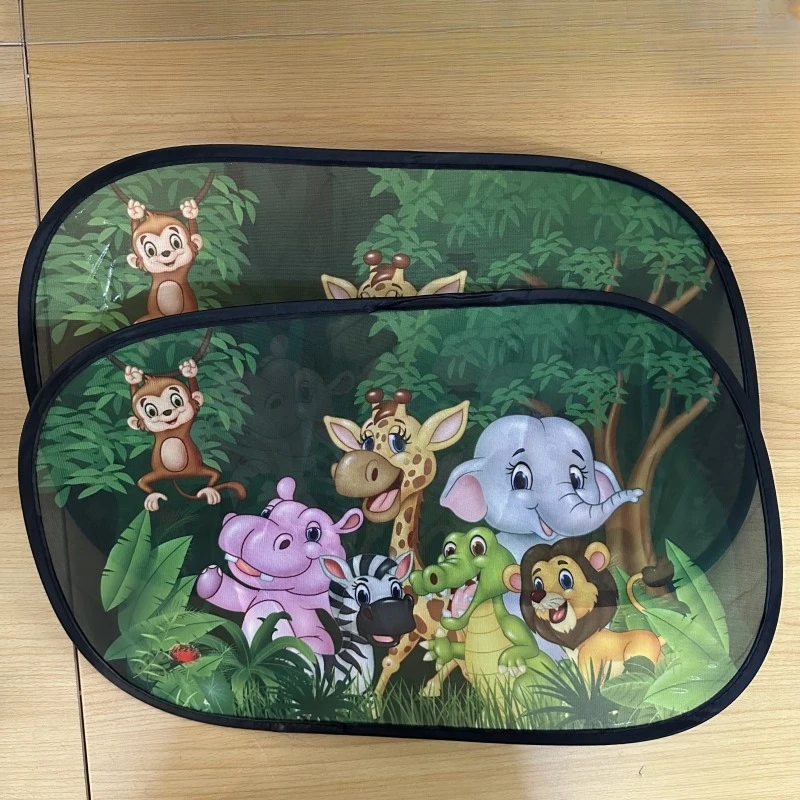 

Солнцезащитный козырек на заднее окно автомобиля с героями мультфильмов, защита от ультрафиолета, теплоизоляция, безопасность для маленьких детей, дышащий материал, простая установка, удаление