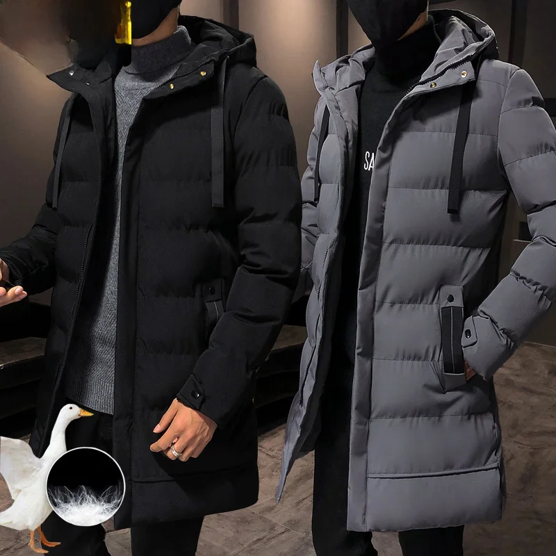 

Мужская пуховая куртка Thiened для осени и зимы, теплая, ветрозащитная, с капюшоном, из полиэфирного волокна, повседневная, молодежная, верхняя одежда