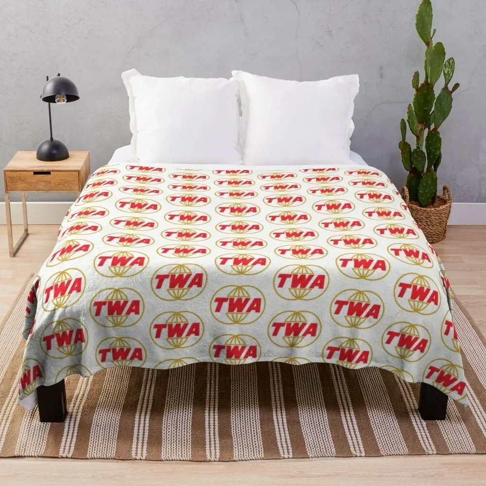 

TWA Airlines - Vintage Logo Throw Blanket Hair Retros decorative Kid'S Blankets