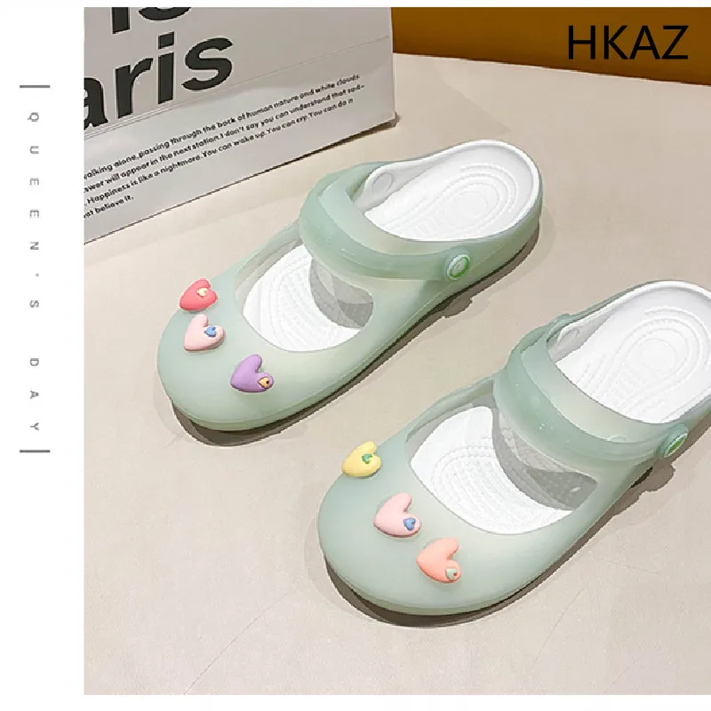 Beach Slippers for Women Casual Round Tip Platform Trendy All-match Comfortable Breathable Waterproof Shoes Summer Main Push