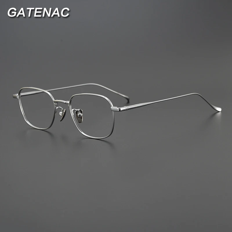 

8.5g Pure Titanium Eyeglasses Frame Men Vintage Myopia Prescription Optical Glasses Frame Women Luxury Brand Small Spectacles