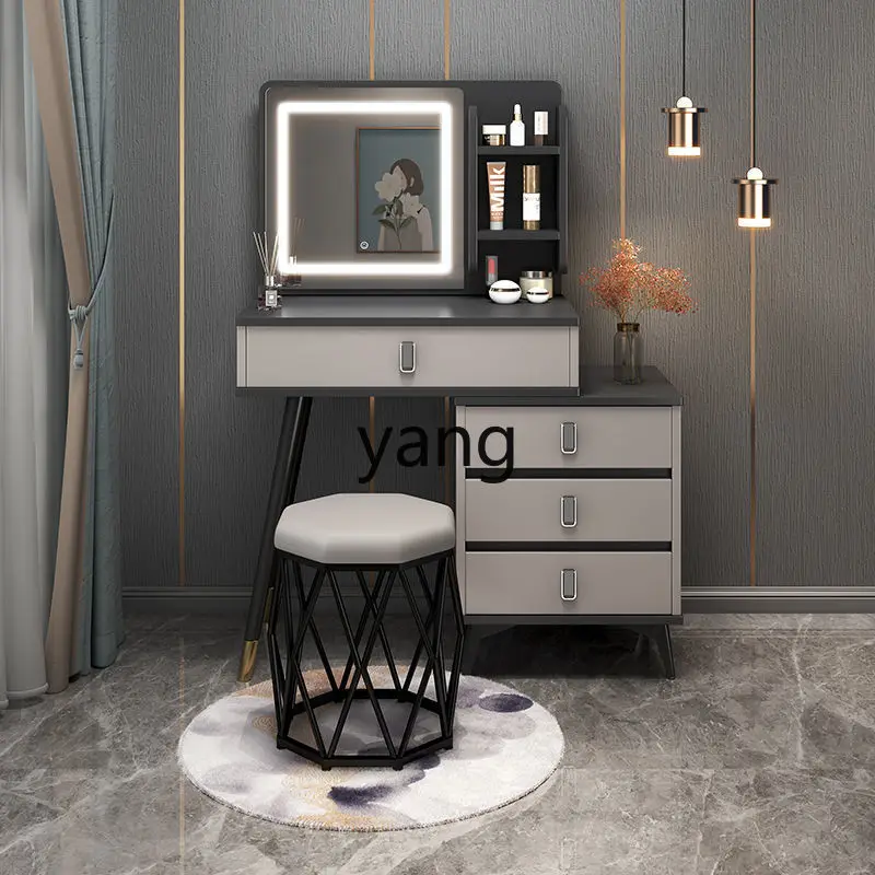 LMM light luxury bedroom makeup table modern simple small apartment storage cabinet integrated high-end
