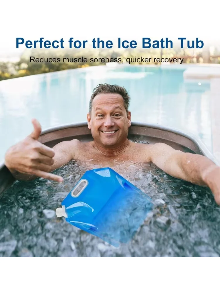 Ice Bath Bags,Reusable Bathtub Freezer Water Bag,5L+10L Cold Plunge Tub Accessories,Portable Ice Barrel Cold Therapy