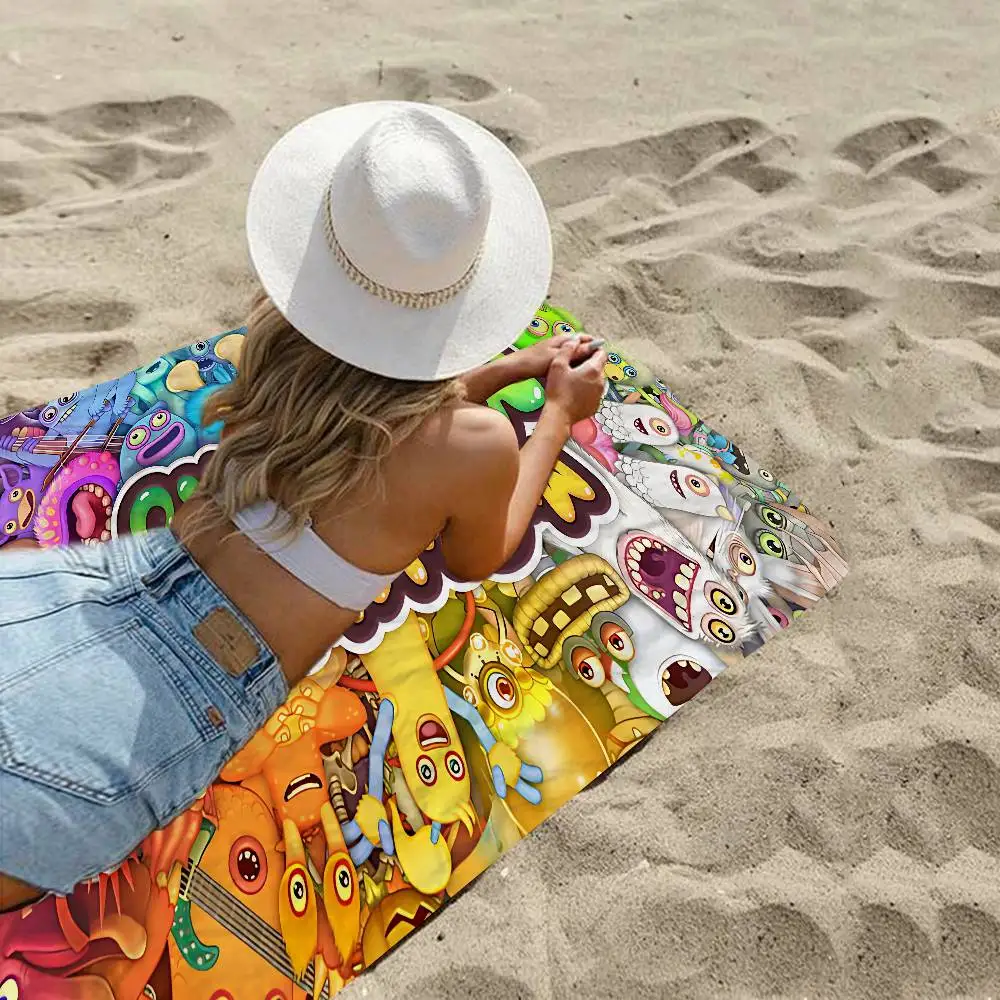 Toallas de playa grandes de microfibra My Singing Monsters, toalla de secado rápido, toallas de playa de arena, toalla de piscina para viajes, natación, piscina, Yoga