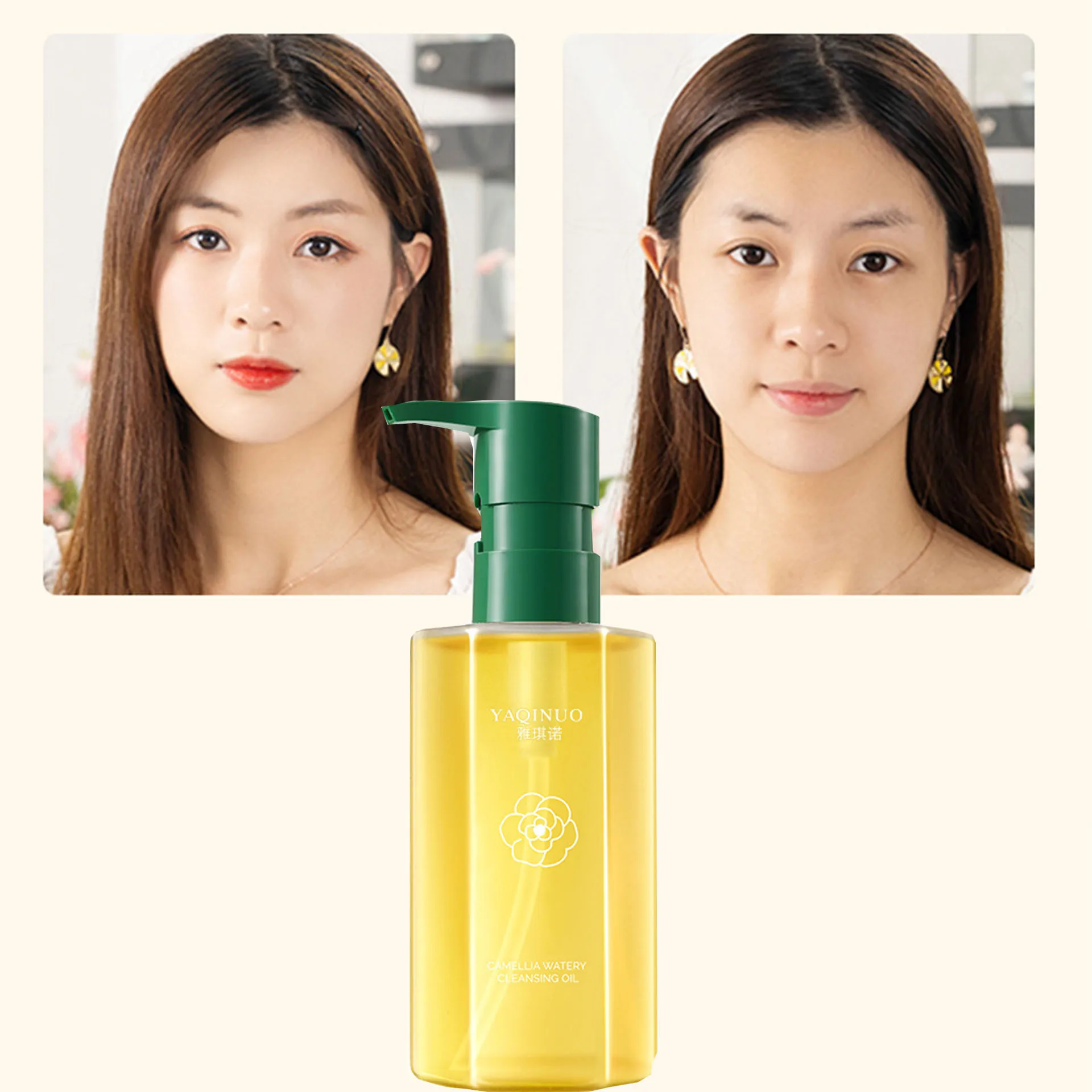 

Масло для снятия макияжа с камелией 3-в-1: для глаз, губ и лица, нежное глубокое очищение